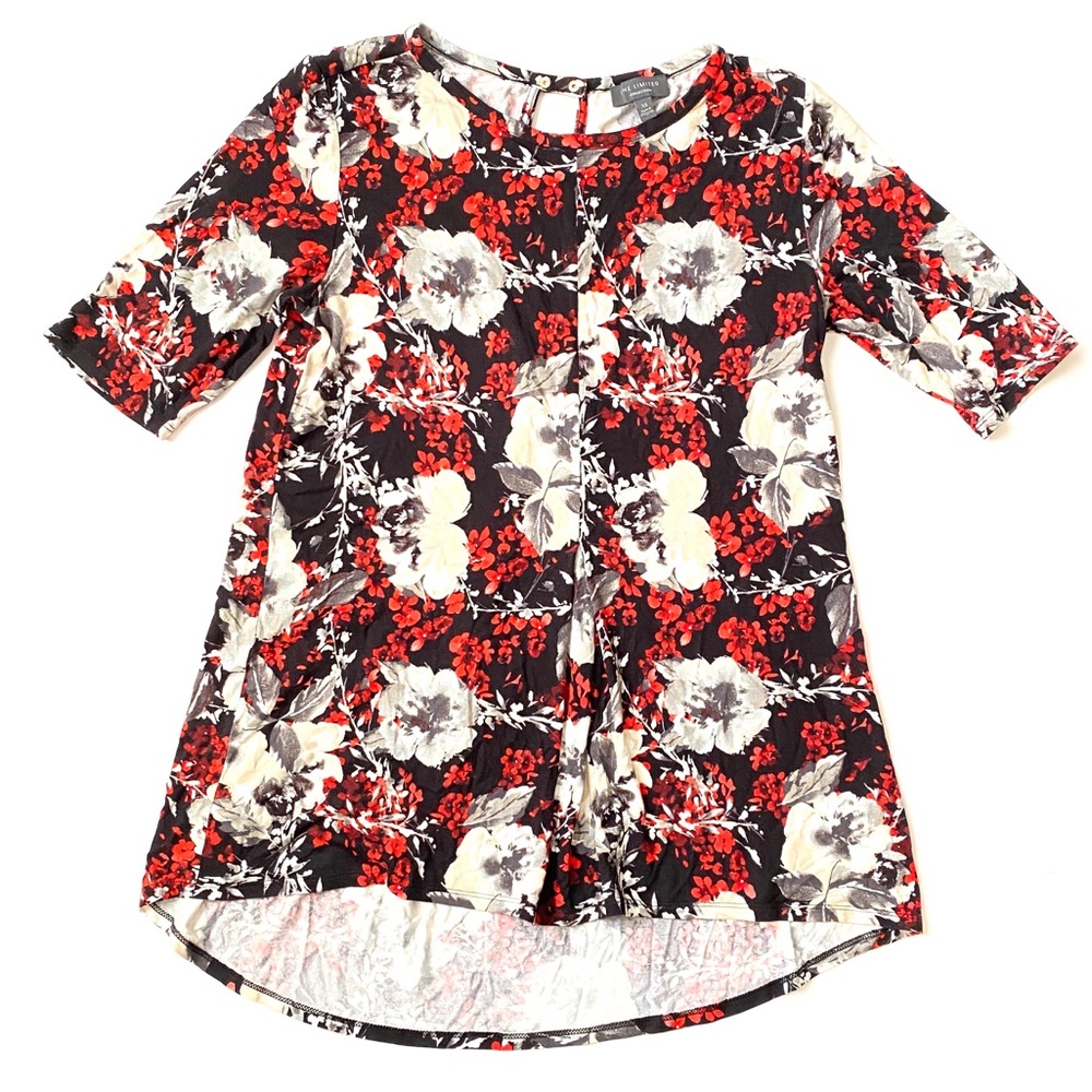 The Limited Red Floral High aloe Blouse